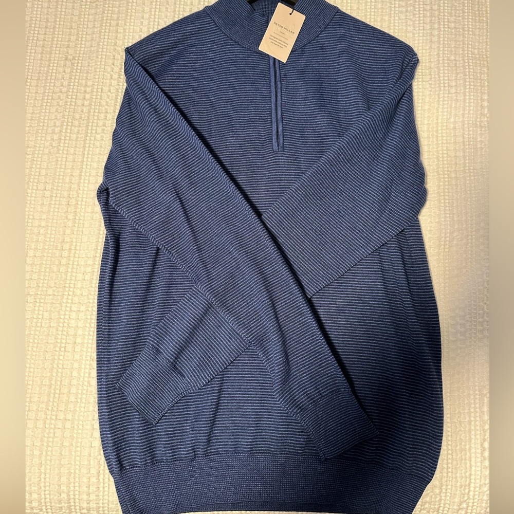 PETER MILLAR
CROWN MEN'S CANTON
STRIPE QUARTER-ZIP - Picture 5 of 7